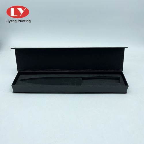 Custom Black Magnetic Lid Gift Packaging Knife Box