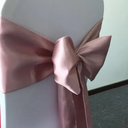Shaoxing Zhuding Textile Rose Gold Satin Chair Sash