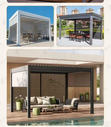 Wholesale Electric Waterproof Black Aluminum Outdoor Pergola - Factory Price