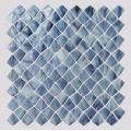 Living Room Blue Powder Pattern Glass Mosaic Tiles