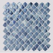 Blue Mosaic Pattern Living Room Square Glass Tile