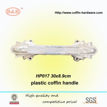 Silver color; European style coffin plastic handles HP017