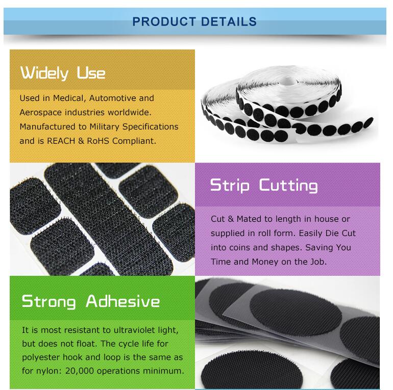Adhesive Hook and Loop Coins