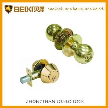 Entry knob lock double cylinder deadbolt tubular double door lock