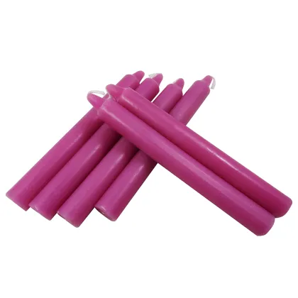 Cheap scented blue candle yellow taper candle