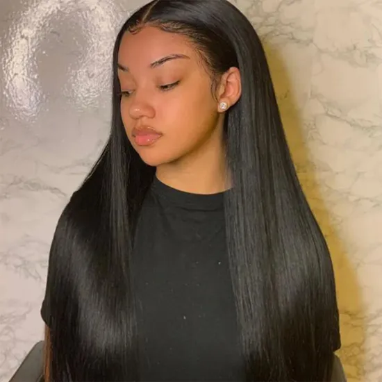 100% Real Human Hair Bone Straight Lace Front Wig,13x4 Transparent Swiss Lace Wig,Cheap Closure Hd Lace Frontal Wigs