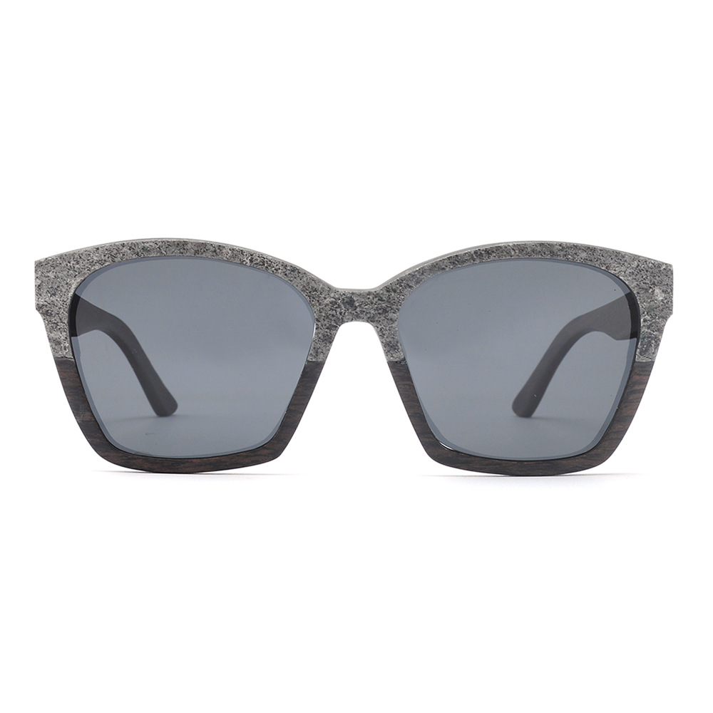 Oversized Wooden Polarized Sunglasses