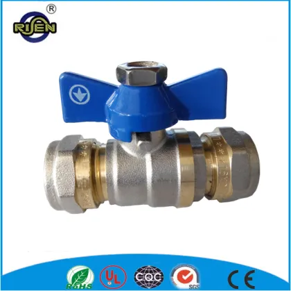 RS-500213 brass pex al pex ball valve double end swagelok valve