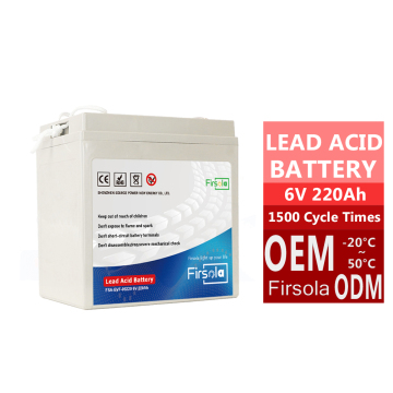 แบตเตอรี่ AGM ที่ปรับแต่งได้ 6V 220AH สำหรับสกูตเตอร์ไฟฟ้าและการใช้งานรอบลึก