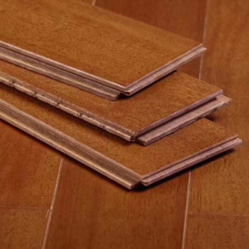 Natural Color Prefinished Click Lock African Merbau Solid Wood Floor