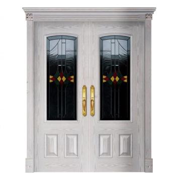 Hot Sale Soundproof Solid Wood Door with Glass