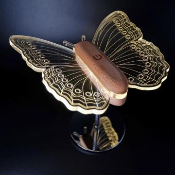 Lampe papillon moderne argentée