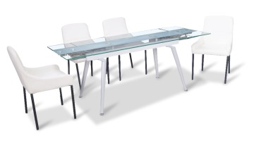 top sale fashion dining set tempered glass painted legs