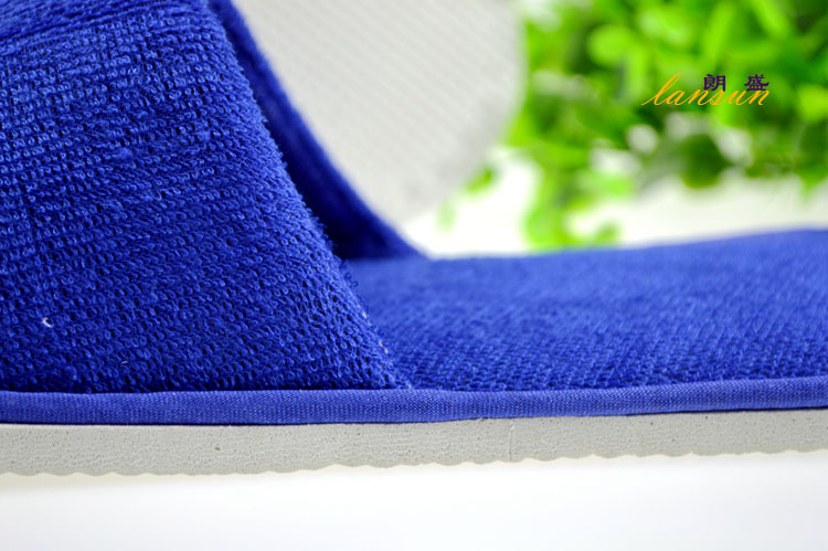 Blue Terry Slipper Open Toe Towel Slipper