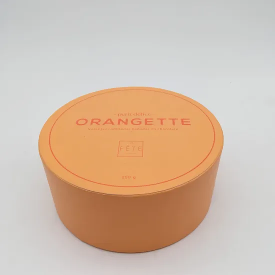 Yellow Food Package Chocolate Round Paper Box