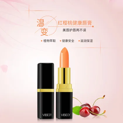 VIBELY Temperature Color Changing Lipstick: Healthy, Natural, Red, Long-Lasting, Moisturizing Makeup