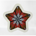 Imán para refrigerador de estilo étnico bordado con pentagrama