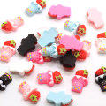 Hot 100PCS 14 * 20mm Resin Strawberry Cake Cake Flatback Sweet Cupcake Fruits Διακοσμητικά DIY Food Crafts Scrapbook Σκουλαρίκια Ευρήματα