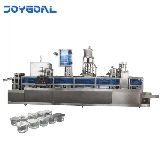 Horizontal Automatic Plastic Liquid Cup Thermoforming Fill and Seal Machine