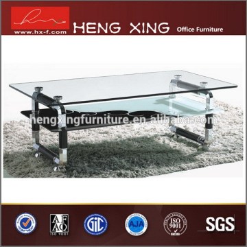 Unique concise crystal clear glass coffee table