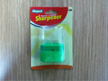 plastic colourful kids pencil sharpener