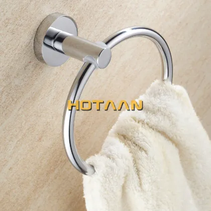 HOT SELLING, FREE SHIPPING, Bathroom towel holder, Stainless steel Wall-Mounted Round Towel Rings ,Towel Rack,YT-10991