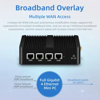 Fanless Mini PC Intel Firewall