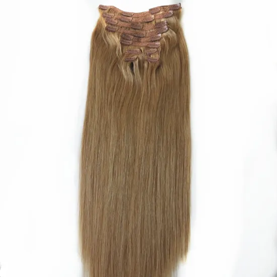 XUCHANG HARMONY HAIR 1 set 220g 14# ash blonde 22 inch clip in human hair extensions with 100% durable remy human hair