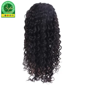 Full Lace Wig Loose Curly Natural Color 100% Human Hair