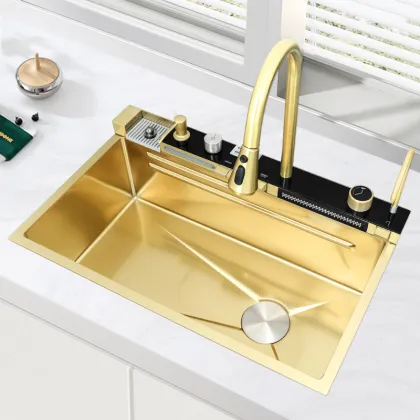 Luxury Gold Stainless Steel Undermount Kitchen Sink