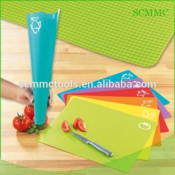 6pcs in1 set Anti-skid Flexible Plastic Chopping Mats