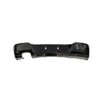 Gloss Black Rear Diffuser Single Outlet Dual Hole M-Performance Style For BMW F20 M-Tech