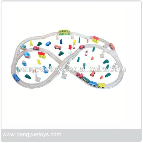 Train Set Toy	,	Puzzle Train Track Toys	,	Wood Material Toys