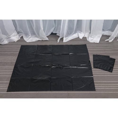 PE Black Plastic Garbage Bag on Sheet