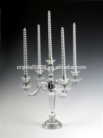 wholesale crackle glass candle holder for decoration