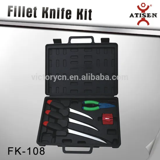 Newest Fillet Knife Kit Fishing Tools with Carry Case