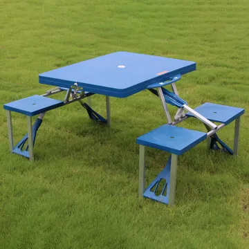 Uplion Outdoor Plastic Portable Foldable Table and Chair Set for Picnic and Camping