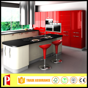 high gloss red furniture kitchen rta kitchen
