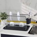 Storage Holders & Racks Kitchen Accessories Organizer Metal Dish Drying Rack With Drainboard Set