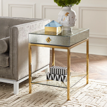 Jonathan Adler Antika Aynalı Yatak Masası Çekmeceli