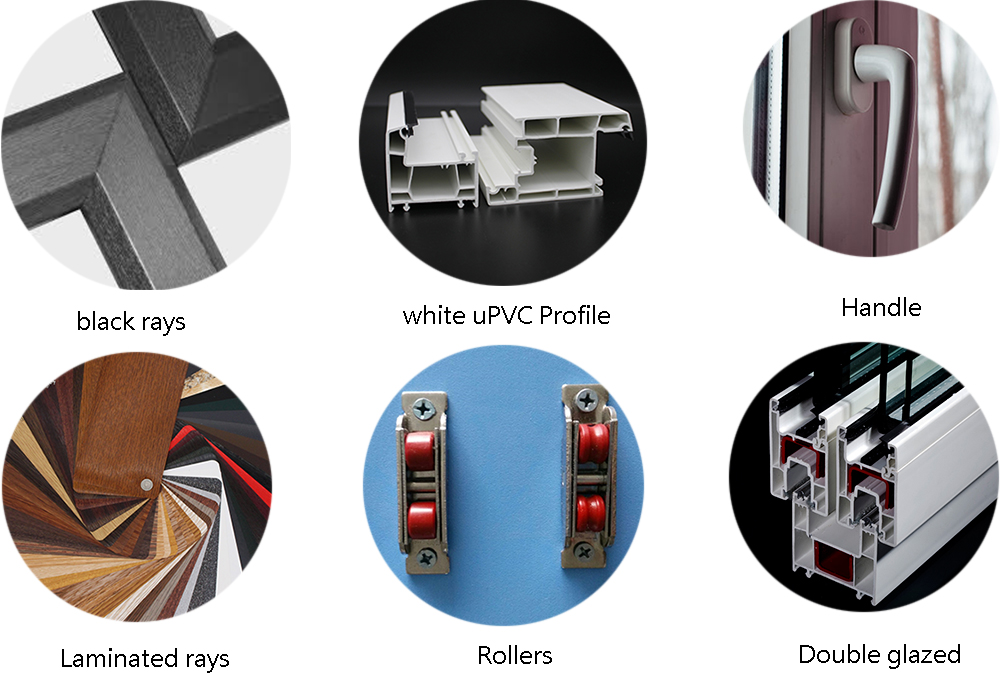 upvc profile for window with double glazed