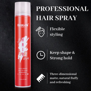 Ecolchi Private Label 400ml Fast Drying Styling Spray