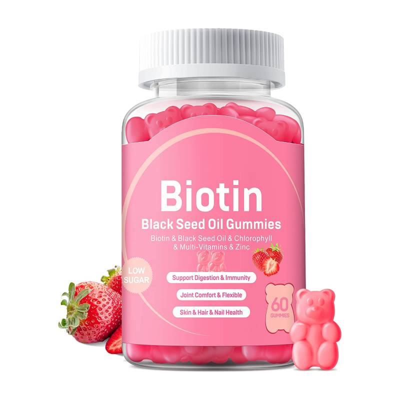 Biyotin 10.000mcg Sağlıklı Saç ve Cilt ve Çivi ile Biyotin Gummies