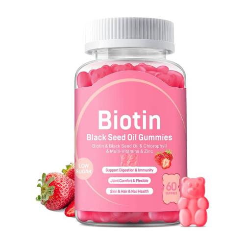 Gomitas de biotina con biotina 10,000mcg Cabello saludable y piel y uñas