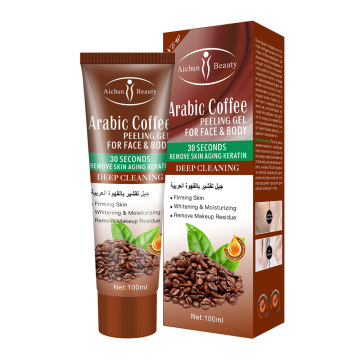 Wholesale Natural Organic Coffee Facial Exfoliating Peel Gel for Deep Cleansing