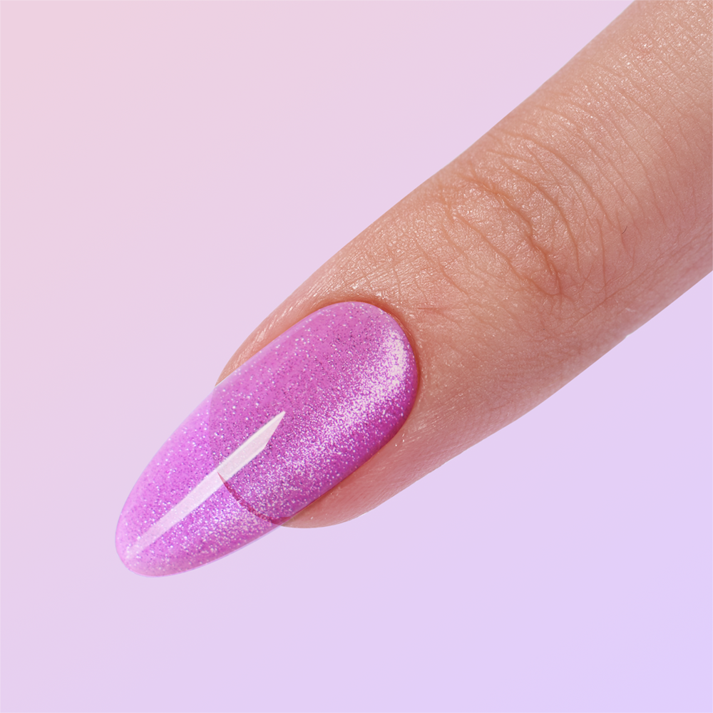 translucent violet fake nail