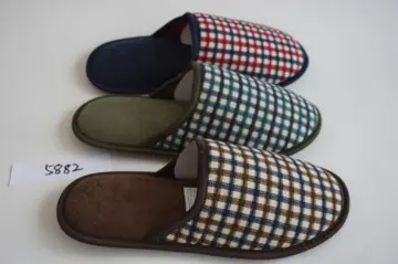 Men's fashion grid slippers