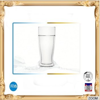 2015 new design bouble wall glass cup