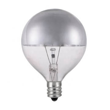G50 Silver Plated Aromatherapy Bulb for Cosmetic Mirror Lighting, 120V 25W/40W