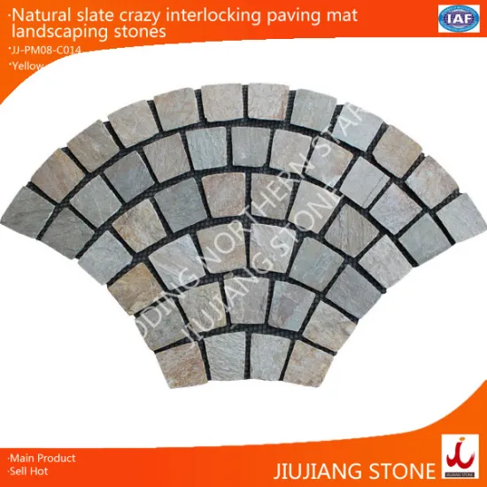 natural slate crazy interlocking paving mat landscaping stones